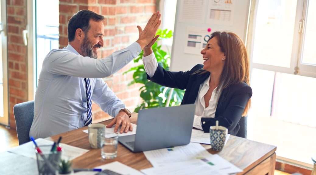 Professional team collaborating on Salesforce CRM solutions